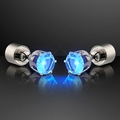 Blue LED Faux Sapphire Pierced Earrings